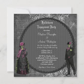 ハロウィンの気色悪い花嫁及び新郎の婚約パーティ 招待状 (裏面)