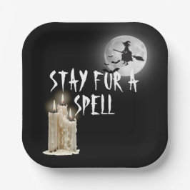 ハロウィンの水滴ろうそく ペーパープレート