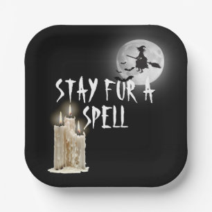 ハロウィンの水滴ろうそく ペーパープレート