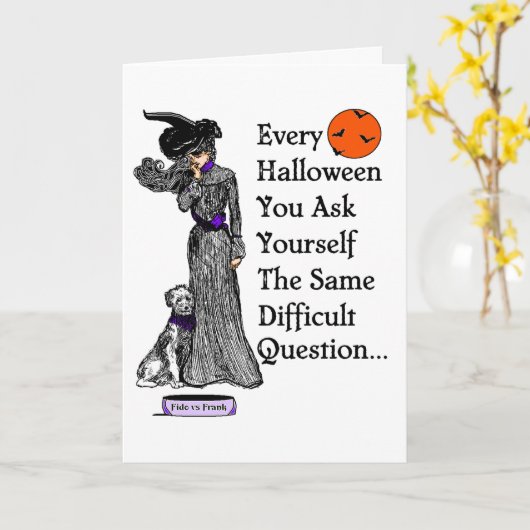 ハロウィンの決定 カード (黄色い花)