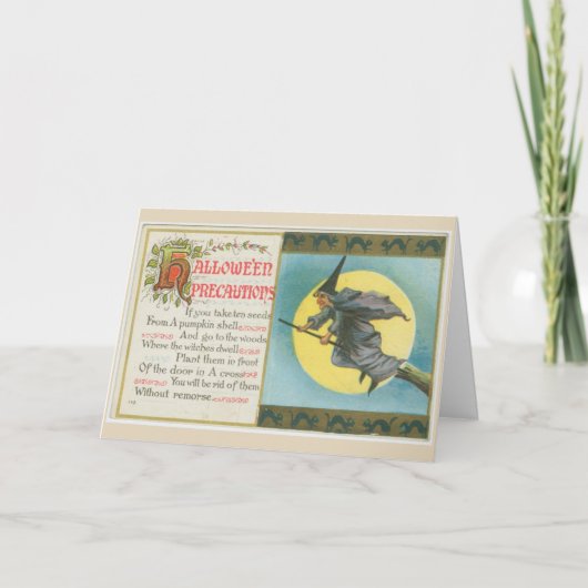 ハロウィンの注意カード カード (正面)