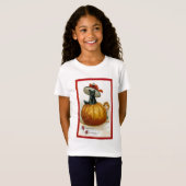 ハロウィンの流行の子猫 Tシャツ (正面フル)