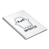 ハロウィンの混乱したゴーストのユーモアパターン ノートブック (右側)