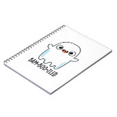 ハロウィンの混乱したゴーストのユーモアパターン ノートブック (左側)