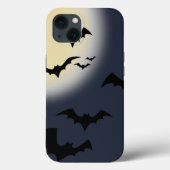 ハロウィンの満月とコウモリ Case-Mate iPhoneケース (裏面)