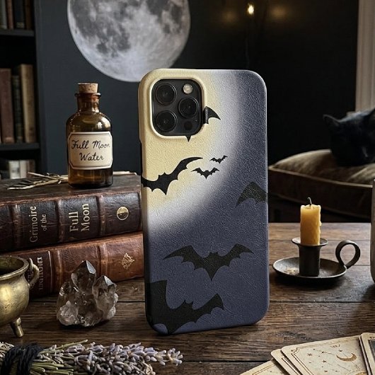 ハロウィンの満月とコウモリ Case-Mate iPhoneケース