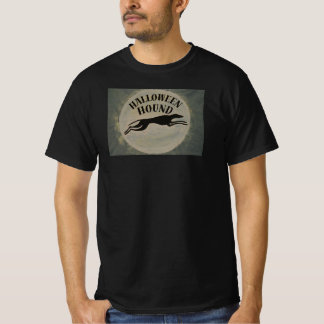 ハロウィンの満月を飛ぶホウンド Tシャツ