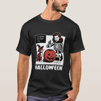 ハロウィンの準備は早めに!黒猫のハロウィン Tシャツ