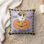 ハロウィンの滑らかなフォックステリア犬 クッション (ブランケット)