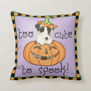 ハロウィンの滑らかなフォックステリア犬 クッション