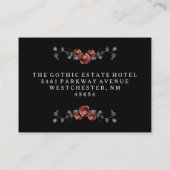 ハロウィンの灰色及び黒い一致の披露宴カード エンクロージャーカード (裏面)