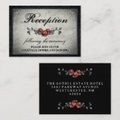 ハロウィンの灰色及び黒い一致の披露宴カード エンクロージャーカード (正面/裏面)