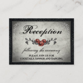 ハロウィンの灰色及び黒い一致の披露宴カード エンクロージャーカード