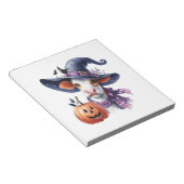 ハロウィンの牛と秋 ノートパッド (アングル)