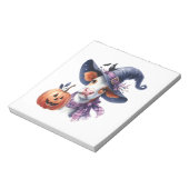 ハロウィンの牛と秋 ノートパッド (回転)