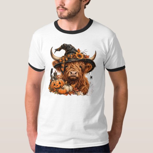 ハロウィンの牛 Tシャツ (正面)