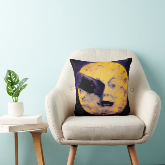 ハロウィンの特別な版月のレトロへの旅行 クッション (椅子)