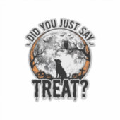 ハロウィンの犬のおやつ面白いビンテージ風デザイン_1 シール (正面)