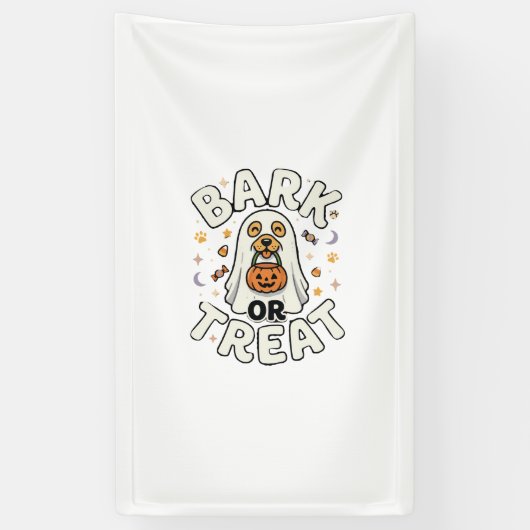 ハロウィンの犬のお菓子チーム 横断幕 (縦)