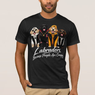ハロウィンの犬 ラブラドールは人々が怖いから Tシャツ