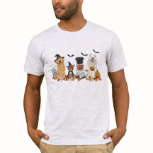 ハロウィンの犬Tシャツ - 魔女、ミイラ