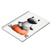 ハロウィンの猫とカボチャのデザイン ノートブック (左側)