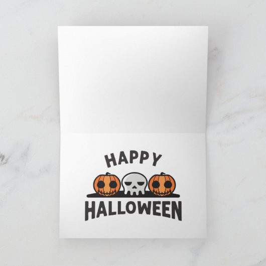 ハロウィンの猫とカボチャ シーズンカード (内部)