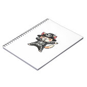 ハロウィンの猫 スケルトン かわいい猫 子ども ノートブック (左側)