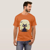 ハロウィンの猫 Tシャツ (正面フル)
