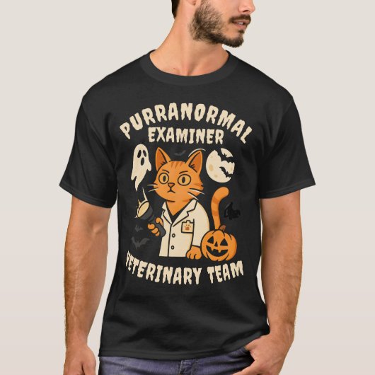 ハロウィンの獣医チーム パニカル検査部 Tシャツ (正面)