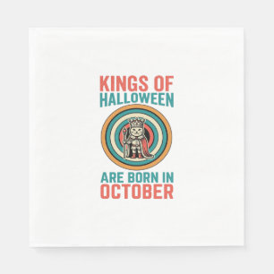 ハロウィンの王様 10月 誕生日 ヴィンテージTシャツ_ スタンダードランチョンナプキン
