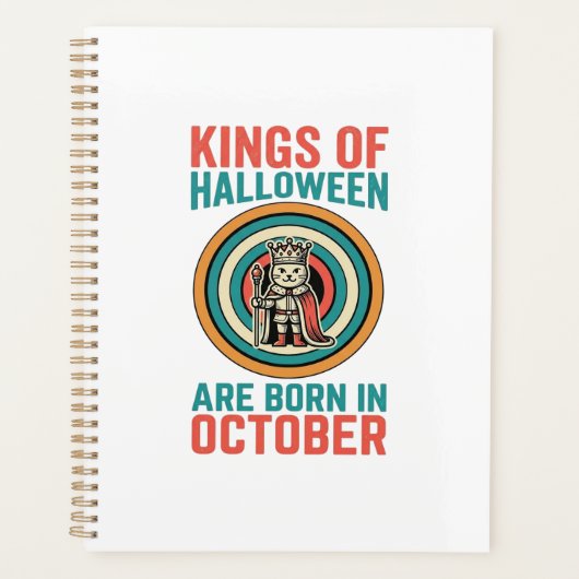 ハロウィンの王様 10月 誕生日 ヴィンテージTシャツ_ プランナー手帳 (正面)