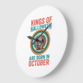 ハロウィンの王様 10月 誕生日 ヴィンテージTシャツ_ ラージ壁時計 (傾斜)