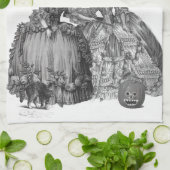 ハロウィンの球 キッチンタオル (折り畳み)