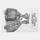 ハロウィンの球 キッチンタオル (横)