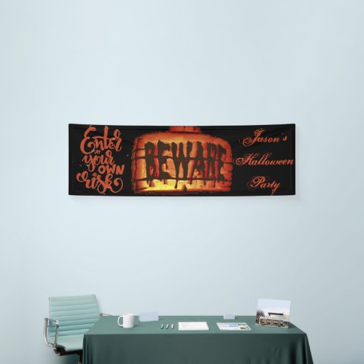 ハロウィンの用心して下さい 横断幕 (トレードショー)