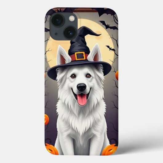 ハロウィンの白い犬 Case-Mate iPhoneケース (裏面)