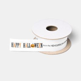ハロウィンの白黒リボン サテンリボン