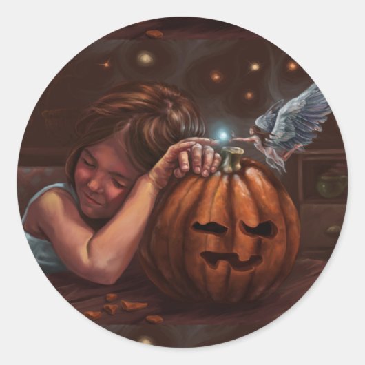 ハロウィンの祝福 ラウンドシール (正面)