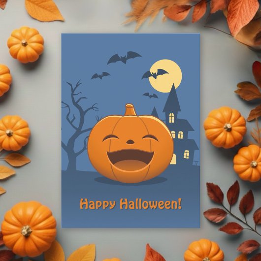 ハロウィンの笑うカボチャ シーズンカード