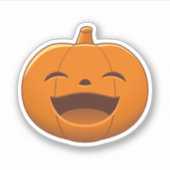 ハロウィンの笑うカボチャ シール (正面)