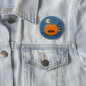ハロウィンの笑うカボチャ 缶バッジ (インサイチュ)