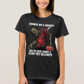 ハロウィンの節約ゾンビ Tシャツ (正面)