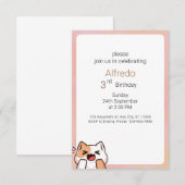 ハロウィンの簡単な誕生日 招待状 (正面/裏面)