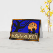 ハロウィンの精神の挨拶状 カード (黄色い花)