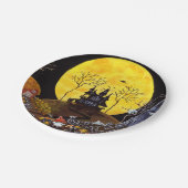 ハロウィンの紙のパーティーのプレート、幽霊のよく出るな村 ペーパープレート (アングル)