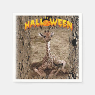 ハロウィンの紙ナプキンのキリン スタンダードカクテルナプキン