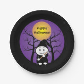 ハロウィンの紙皿 グリムの子供のコスチューム ペーパープレート (正面)