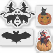 ハロウィンの組み合わせカスタムたカットビニールシール シール (正面)