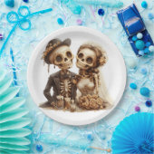 ハロウィンの結婚をした夫婦 ペーパープレート (パーティー)